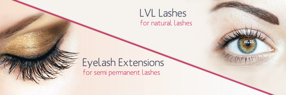 LVL lashes and eyelash extensions